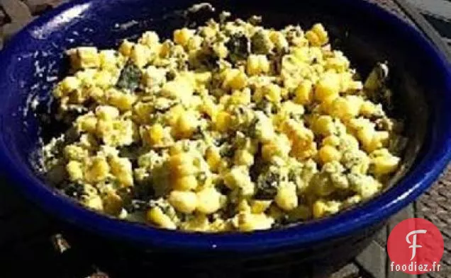 Poblano Grillé Et Salade De Maïs