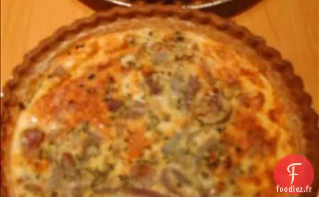 Quiche au Cheddar à l'Oignon