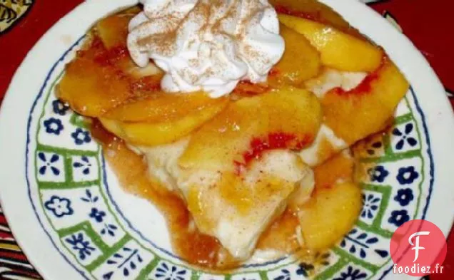 Tarte à la Crème Glacée Facile aux Pêches
