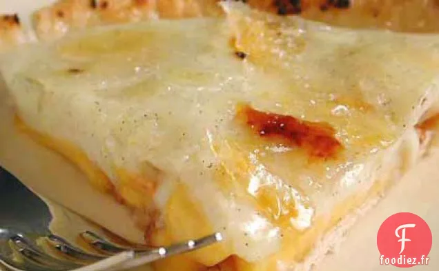 Tarte à La Crème Brûlée Aux Pêches