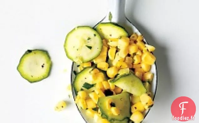 Salade De Maïs Cru Et Courgettes