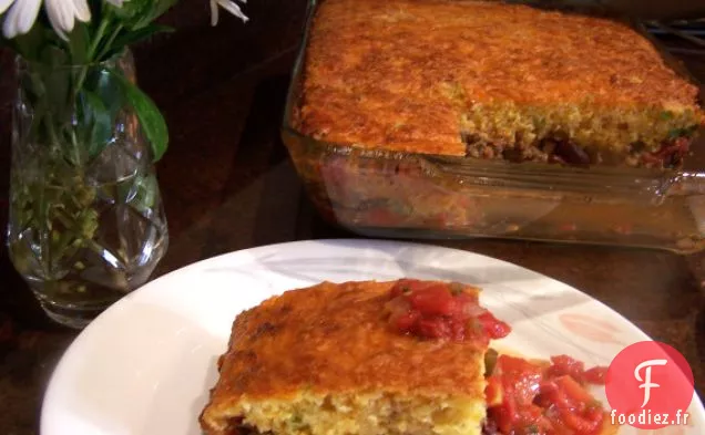 Tarte Au Tamale Avec Croûte De Cheddar Et Semoule De Maïs