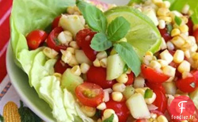 Salade de Maïs aux Tomates Cerises