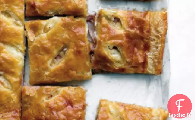 Tarte Feuilletée au Jambon et au Fromage