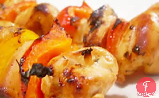 Poulet sur un bâton