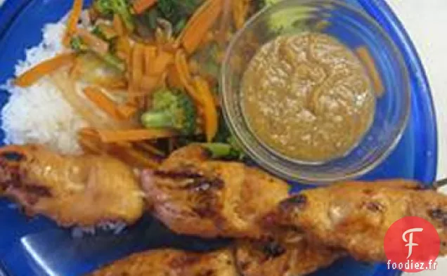 Satay de Poulet Sucré et Épicé
