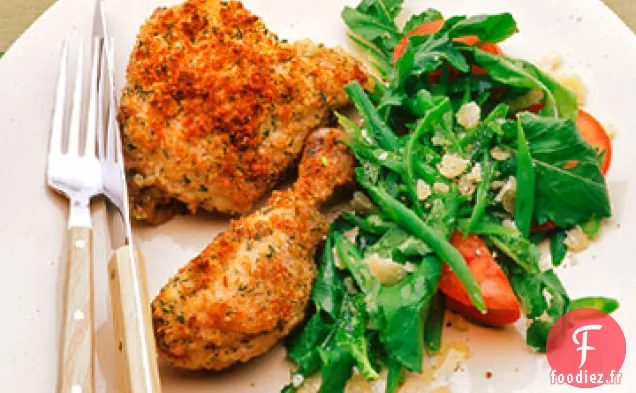 Poulet Romano Croustillant au Parmesan Cuit au Four