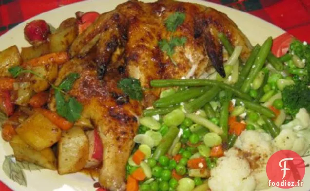 Poulet Épicé Marocain Rôti