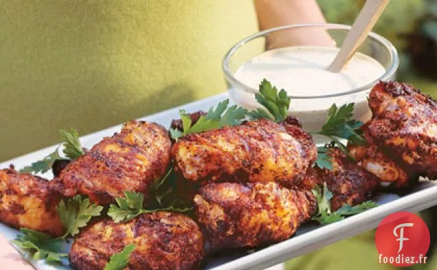 Poulet Grillé Avec Sauce Barbecue Blanche