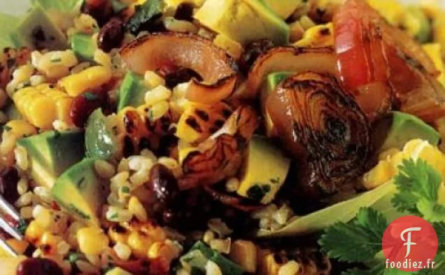 Salade De Maïs Grillé Aux Haricots Noirs Et Recette De Riz