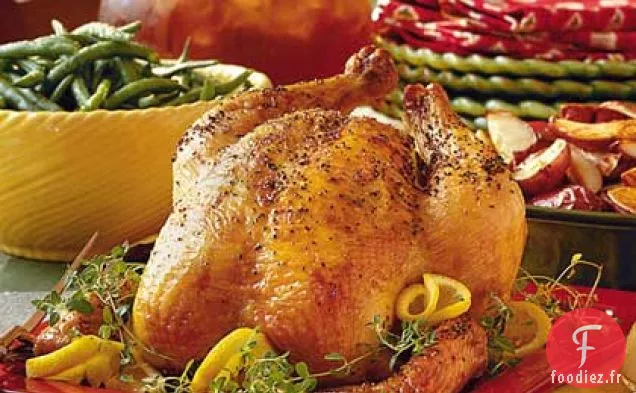 Poulet Rôti Au Citron et au Thym