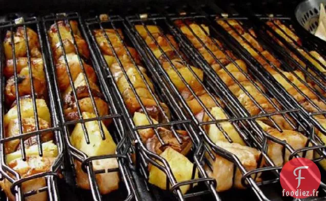 Brochettes de Poulet Grillé et Ananas