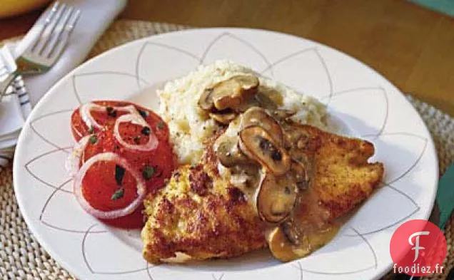 Poulet Étouffé Avec Purée De Pommes De Terre Au Citron