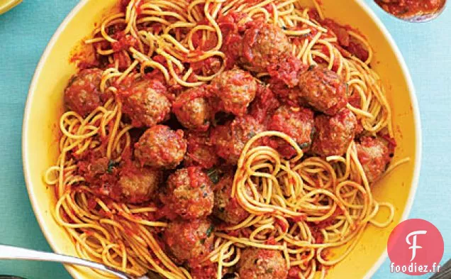 Spaghettis et Boulettes de Viande de Campanile en Sauce Rouge