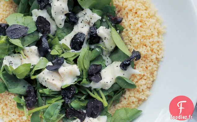 Couscous Gorgonzola, Cresson Et Olives Noires