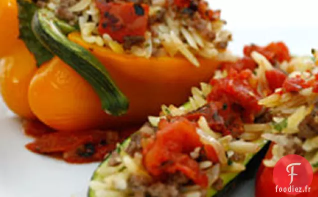 Poivrons Farcis à l'Orzo Italien