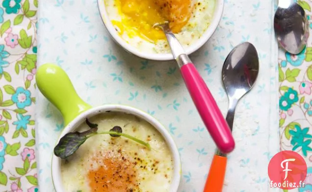 Œufs Au Four Aux Asperges Et Au Cresson