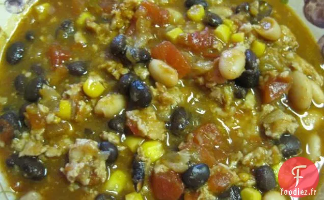 Soupe Taco à la Dinde et aux Haricots