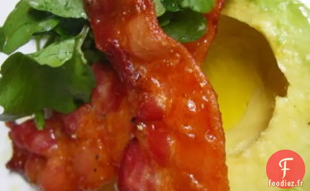 Salade D'Avocat Au Citron, Bacon Et Cresson