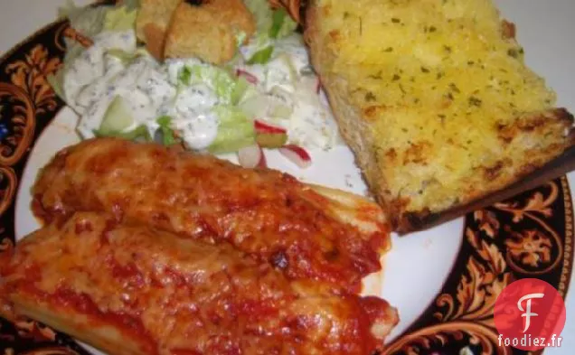 Manicotti Avec Dinde, Champignons Cremini et Fromage Ricotta