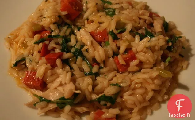 Risotto De Poulet, Chorizo Et Cresson