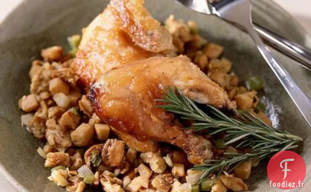 Poules de Cornouailles Glacées au Coing