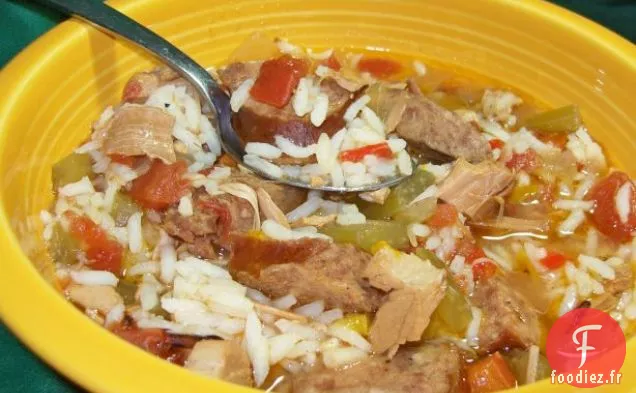 Jambalaya à la Dinde et aux Saucisses