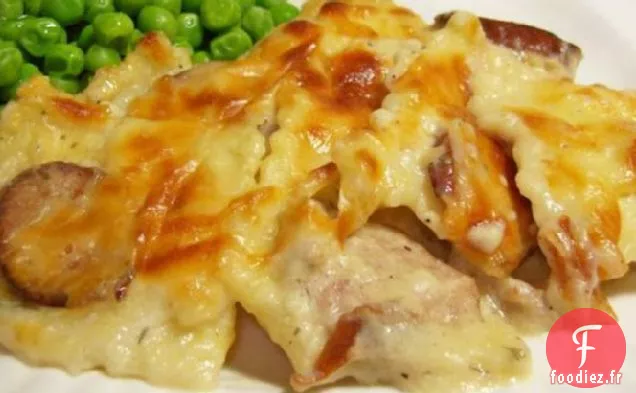 Saucisse Fumée à la Dinde et Raviolis au Four