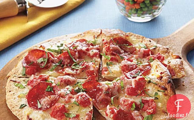 Pizzas Au Pepperoni de Dinde À Croûte Mince