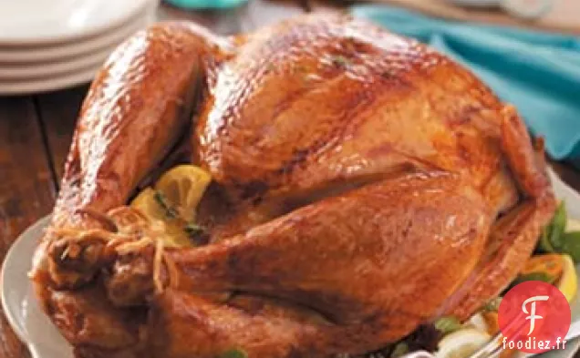 Dinde Rôtie Au Citron et aux Herbes
