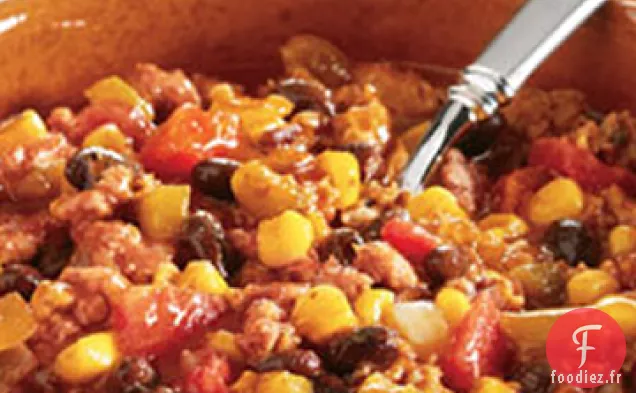 Chili aux Haricots Noirs, Maïs et Dinde Swanson®