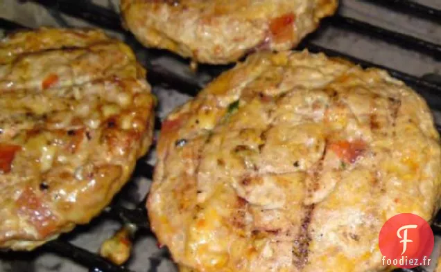 Hamburgers à la Dinde Mexicaine au Fromage