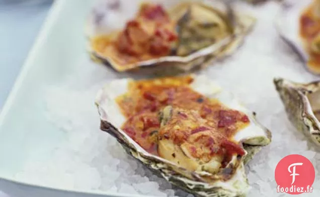 Huîtres Grillées avec Glaçage au Chipotle