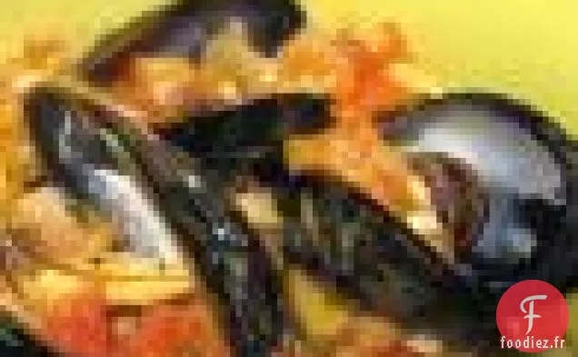 Moules à l'Ail et aux Herbes Cuites à la vapeur