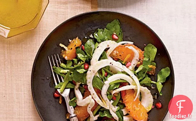 Salade de Fenouil, Orange Sanguine et Cresson