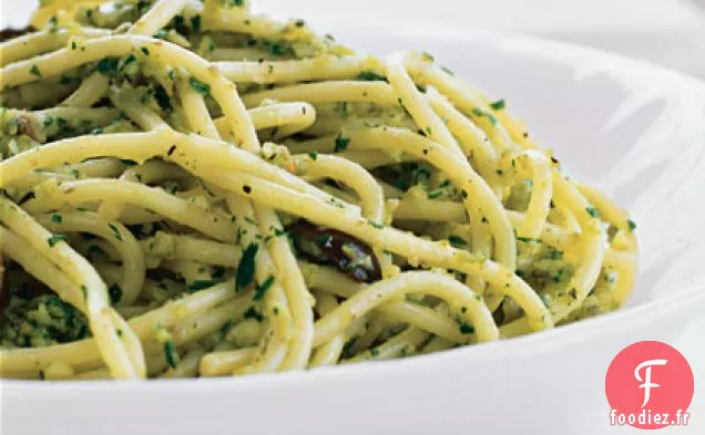Pâtes au Pesto d'Olives Vertes
