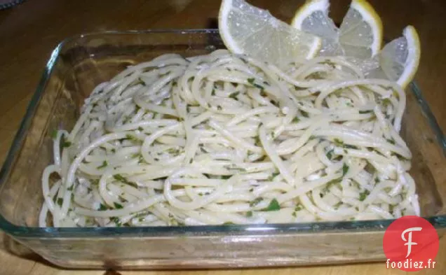 Spaghettis au Beurre et au Citron Faibles en gras (Produits laitiers Casher)