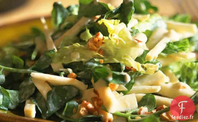 Salade de Céleri-Rave-Cresson à la Vinaigrette Crémeuse de Dijon