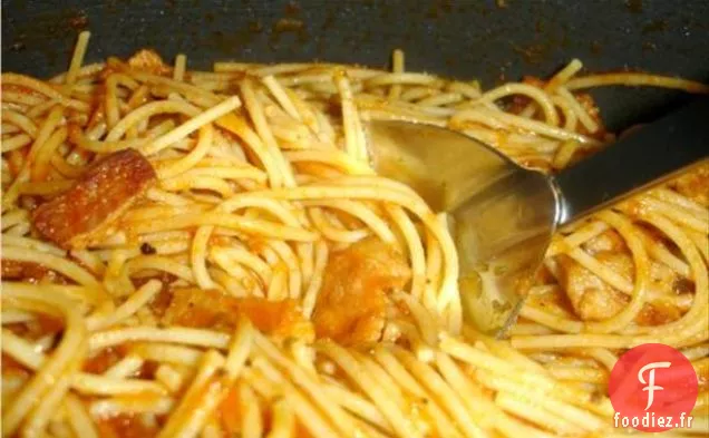 Capellini Épicé aux Oignons Verts et à l'Ail