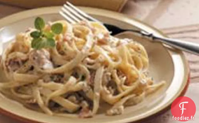 Fettuccine à la Sauce Bacon-Palourdes