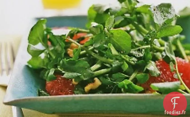 Salade De Cresson, Pamplemousse Rose Et Noix