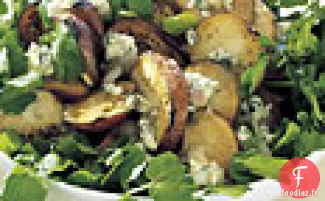 Salade de Pommes de Terre Grillées au Cresson, Oignons Verts et Vinaigrette au Fromage Bleu