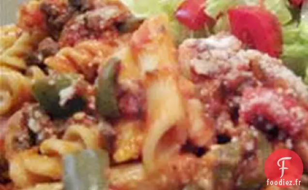 Pâtes Cuites au Bœuf et au Fromage