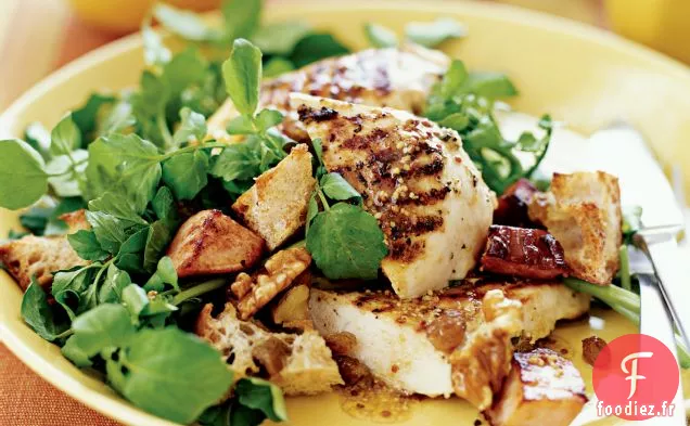 Salade de Poulet Grillé et Cresson au Bacon Canadien