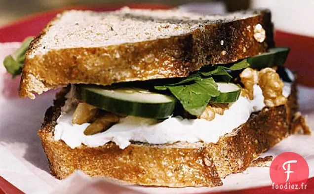 Sandwichs au Concombre et au Fromage de Chèvre