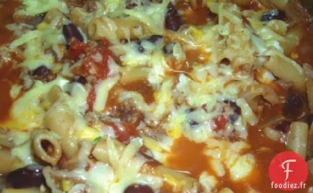 Macaronis au Chili Garnis de Fromage à la Poêle Facile