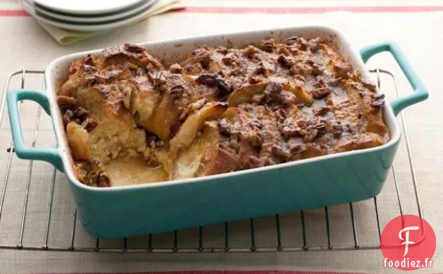 Casserole de Pain grillé au Four avec du Sirop d'érable