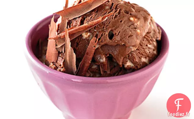 Gelato Chocolat-Cannelle avec Morceaux de Caramel