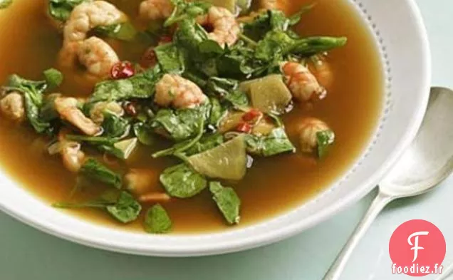 Bouillon Aigre-Chaud de Cresson et de Crevettes