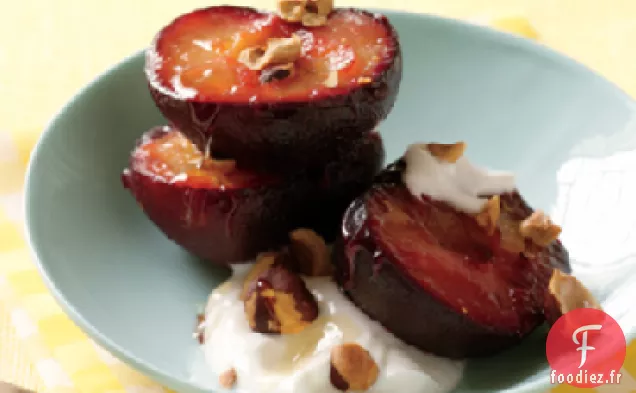 Prunes Rôties au Yogourt Grec